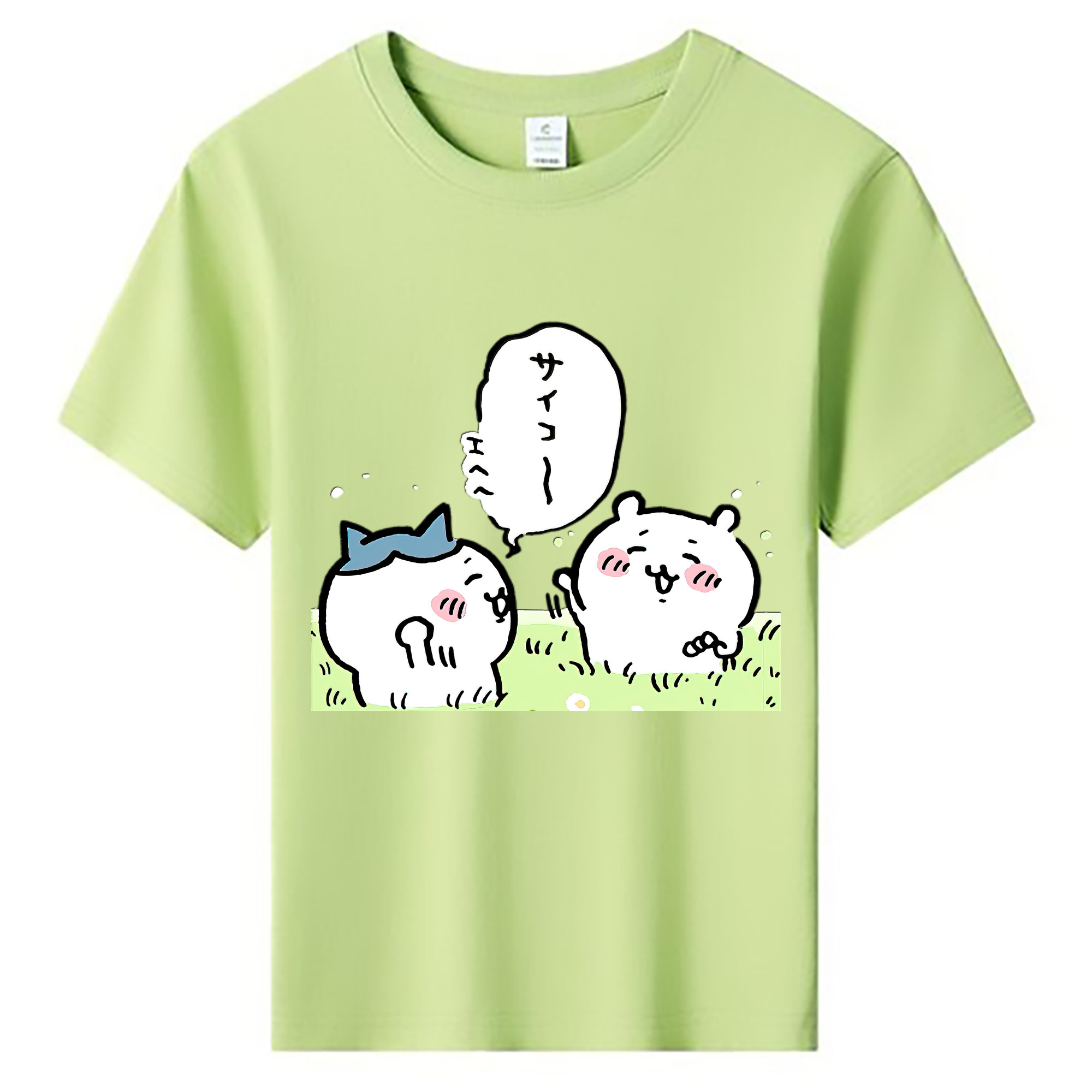 （画像用） ちいかわ ちいかわ Chii-kawa chiikawa 綿100％キッズTシャツ（フロントプリント）